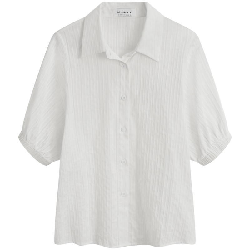 OtherMix透视百搭衬衫女2021年夏季新款时尚衬衣设计感小众上衣潮