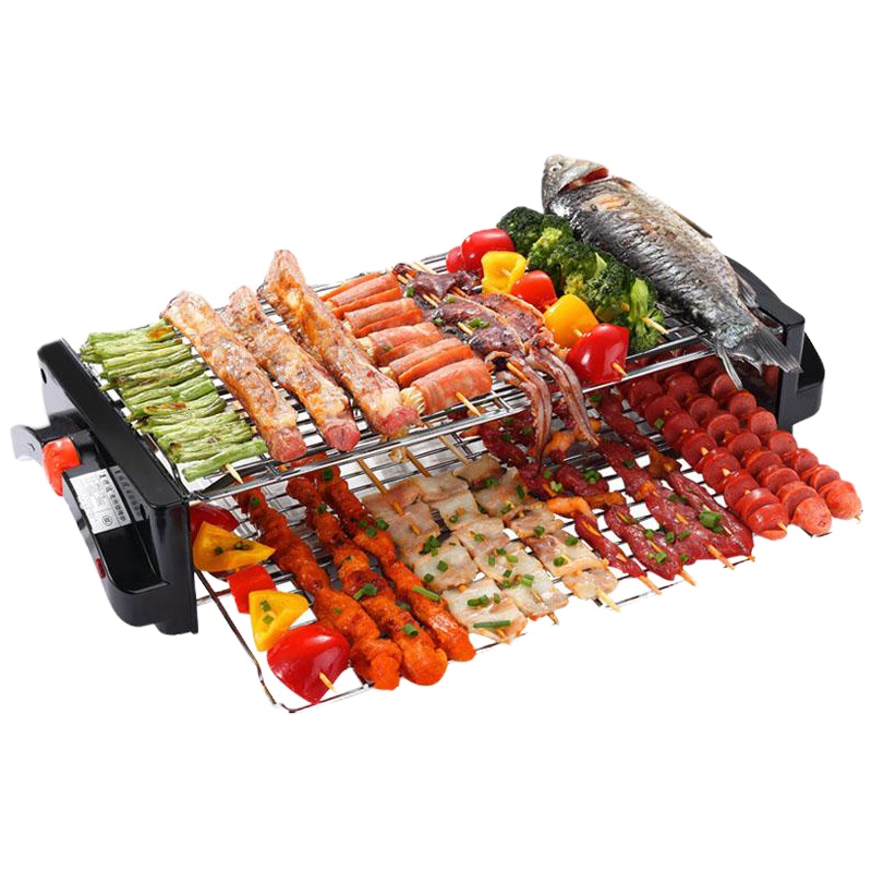 电烤炉家用烧烤炉无烟不粘烤盘机时光旧巷韩式烤肉炉烤串机双层多功能烤肉 3-7人标准款(送烧烤大礼包)