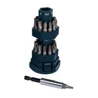 博世(BOSCH)25支螺丝批头套装“小旋风”合金钢材质(25支装)