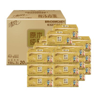 BR436MCAE1清风原木纯品金装抽纸3层150抽 20包/箱