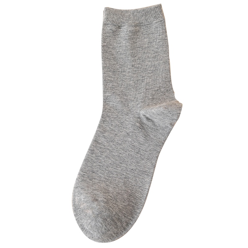 苏宁极物男士袜子纯棉中筒袜春秋潮流ins百搭运动学院风纯色长袜