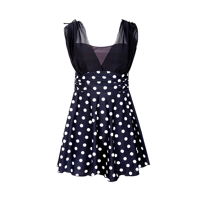 古今爱她 游泳装波点式连体裙宽松游泳衣女 9HT097