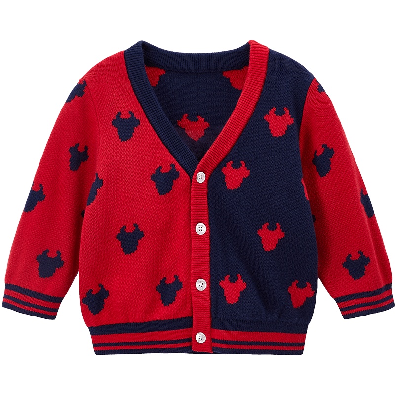 英氏儿童时尚保暖男童毛衣新年装 2020秋冬新款YRWBJ40239A01