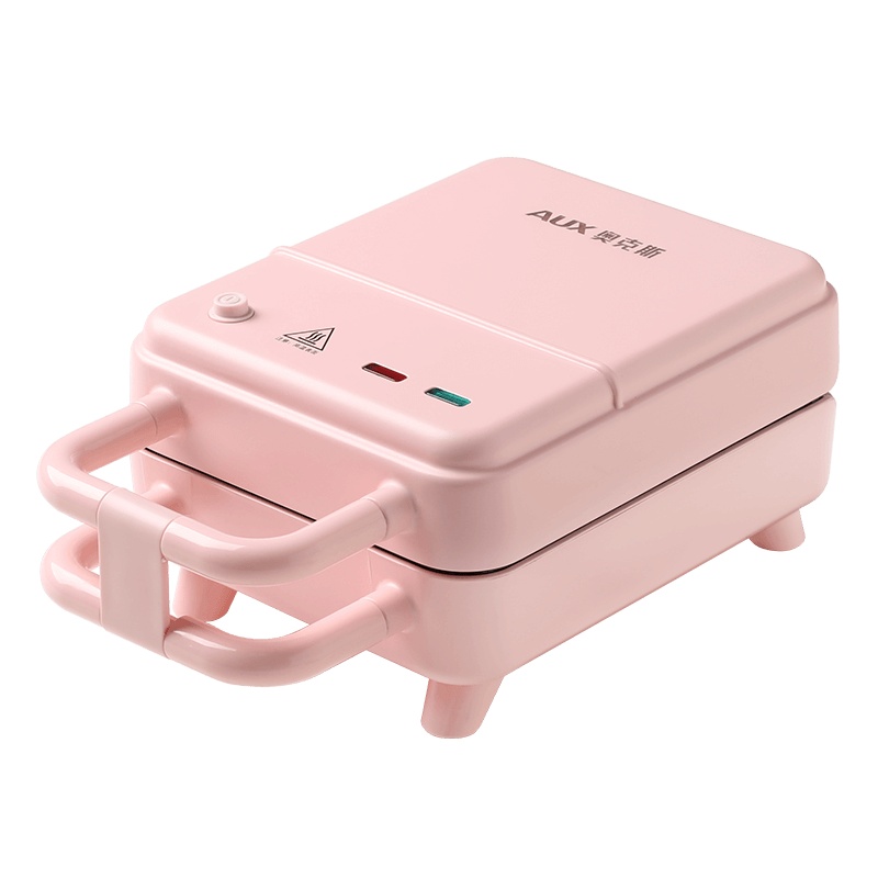 奥克斯(AUX)三明治机家用多功能双盘加热吐司压烤面包机早餐轻食机 网红华夫饼早餐机带三明治盘可定时可拆卸烤盘烧烤机