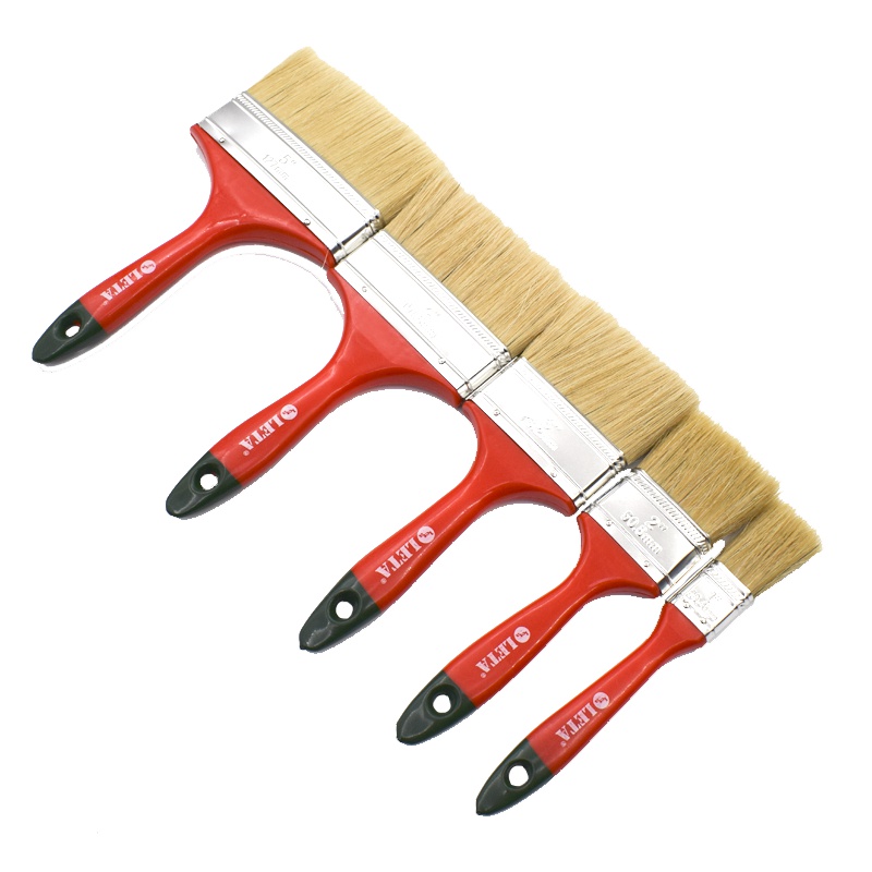 勒塔(LETA) 毛刷套装(5把装) 油漆刷子 猪毛刷子 扫灰刷排笔刷 乳胶漆刷墙面漆防水涂料刷墙工具LT-HA356