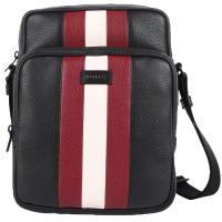 BALLY/巴利 BLOMM 男包黑色粒面牛皮革记者包单肩包斜挎包6221743