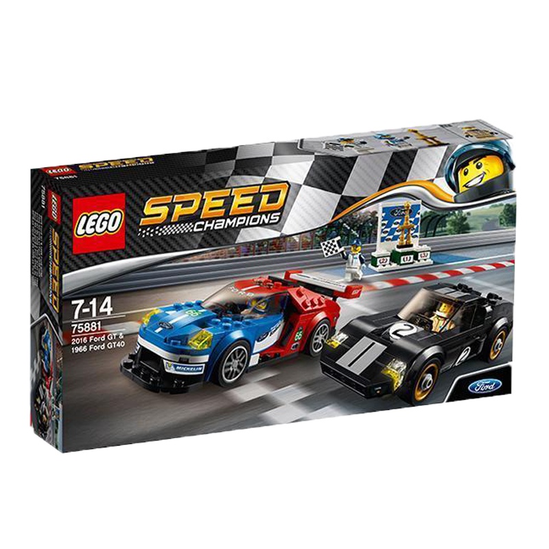 乐高(LEGO)超级赛车系列 跑车 儿童积木塑料玩具 福特1966GT40 75881 积木玩具366颗