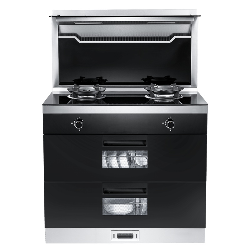 欧尼尔LX13-D集成灶一体灶家用环保灶消毒柜一体自动清洗侧吸下排