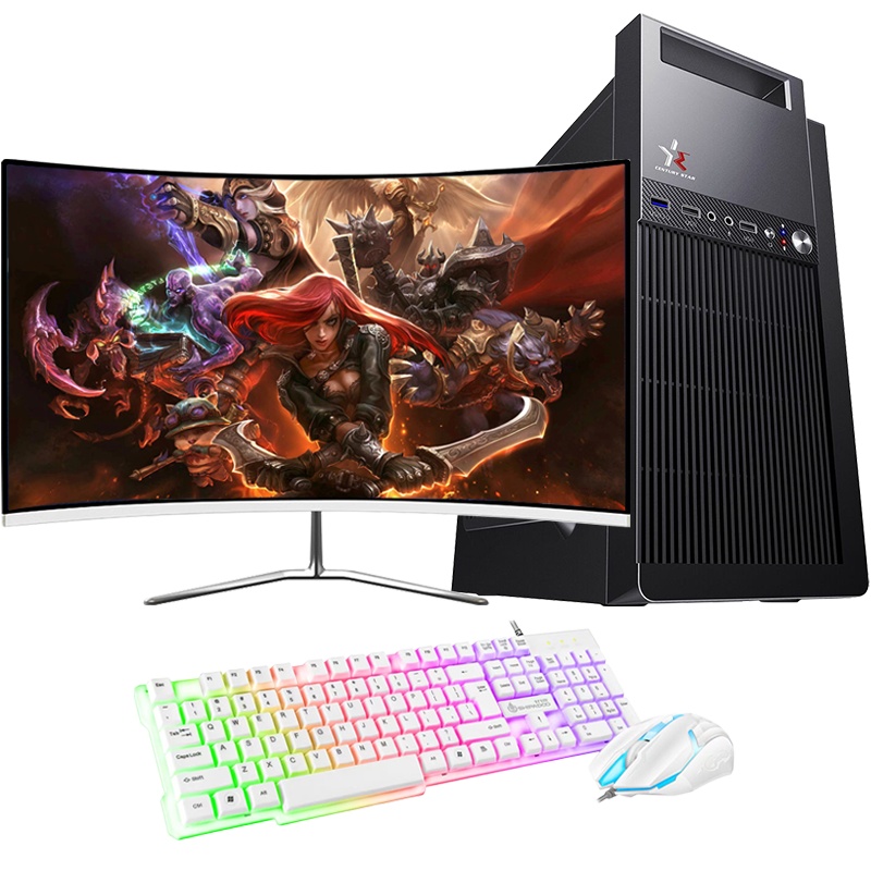 世纪之星 英特尔i5级四核至强E5420 4GB内存 256GB固态 SSD 家用办公商用娱乐 无线WiFi 台式机 DIY组装机 组装电脑 电脑主机 台式电脑+24英寸显示器