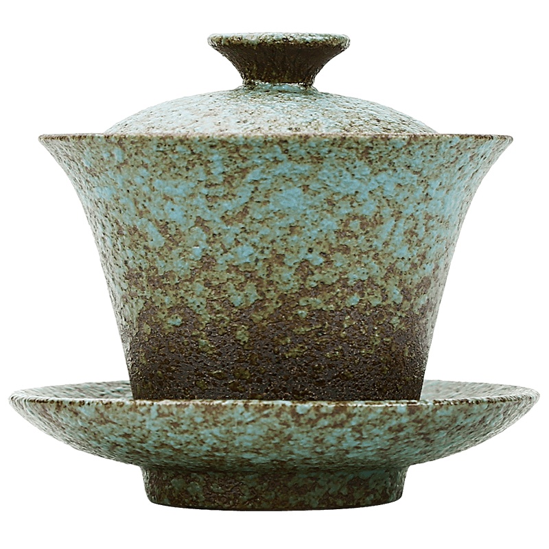 言艺(yanyi) 三才盖碗茶杯大号茶碗功夫茶具复古粗泡茶碗 枯木逢春盖碗