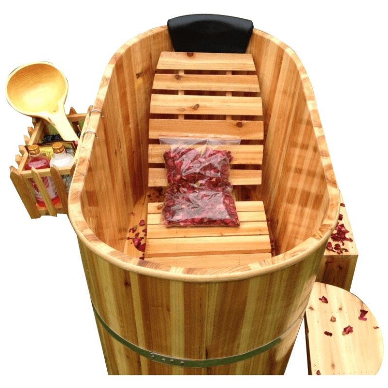 木桶浴缸大号沐浴桶大人熏蒸桶泡澡桶全身实木成人洗澡盆浴盆家用安心抵