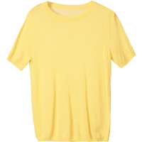 欧莎2019夏装超火cec百搭宽松百搭短袖打底针织衫薄款T恤女上衣