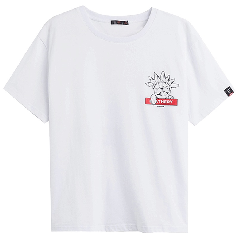 唐狮2019新款T恤 男短袖T恤 漂白