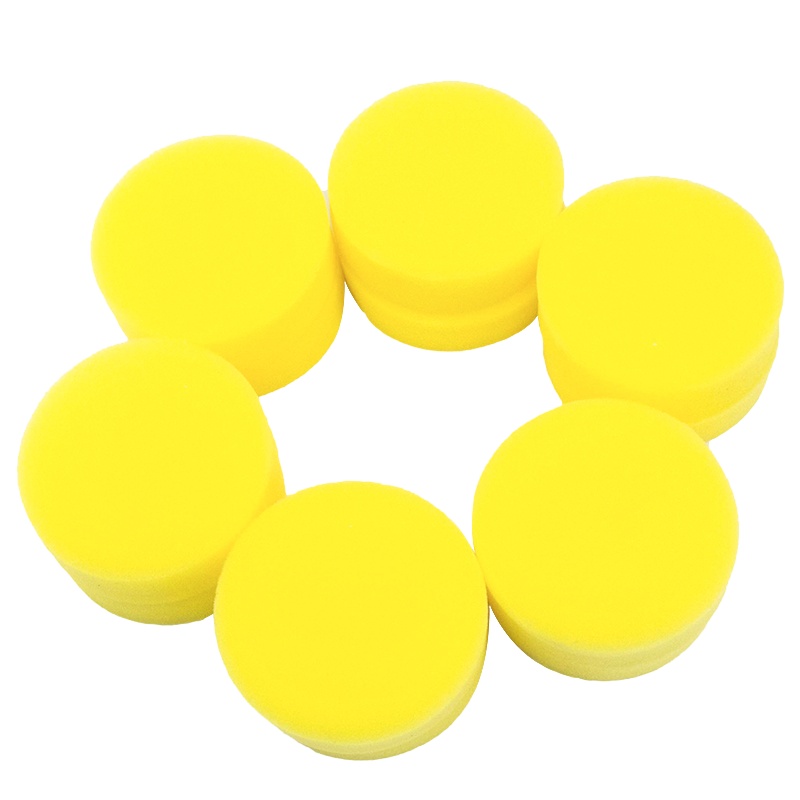 冰禹 BY-2402 高密度洗车海绵 不压边打蜡海绵 圆形洗车打蜡绵抛光海绵 12个