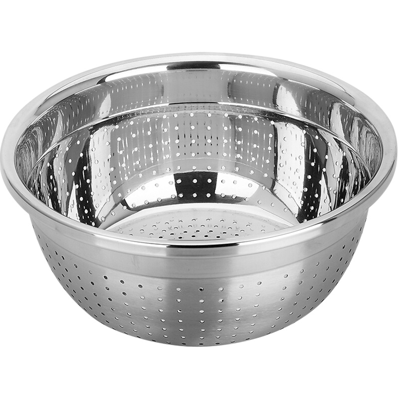 MAXCOOK美厨米筛菜盆24CM加厚不锈钢 MCWA-170