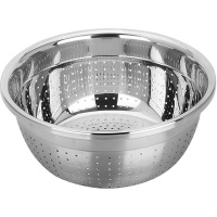MAXCOOK美厨米筛菜盆24CM加厚不锈钢 MCWA-170
