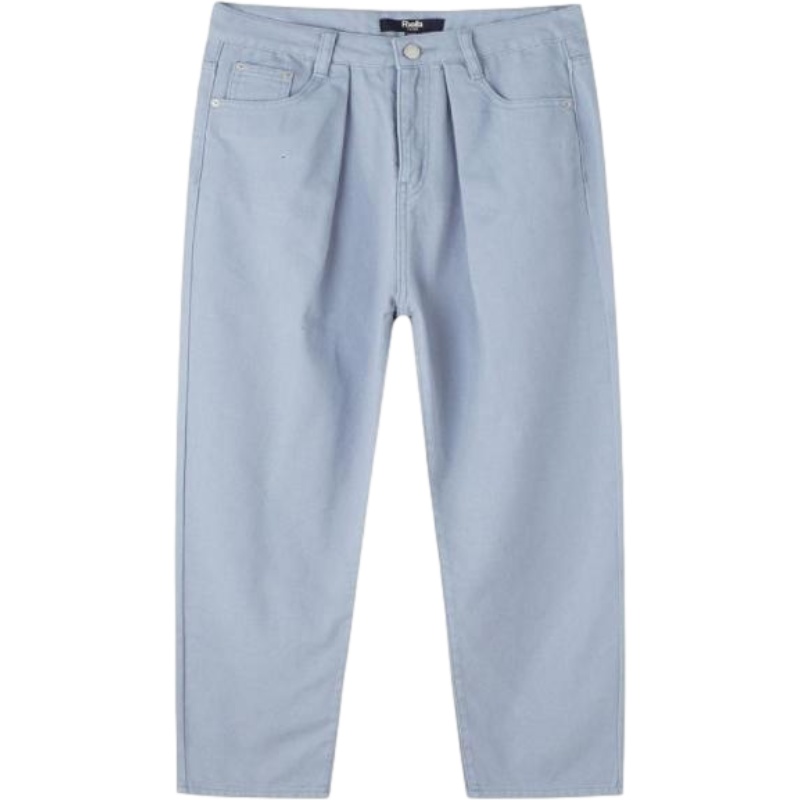 九分牛仔裤女学生2019夏新款韩版高腰显瘦哈伦裤季宽松休闲长裤子