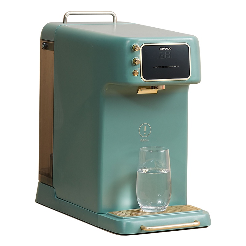 圈厨(QCOOKER)饮水机小型米你家用净水器台式速热免安装RO反渗透过滤净水机直饮即热净饮机一体机CS-JY75复古绿