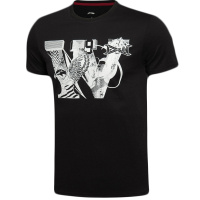 李宁男装韦德系列纯棉短袖T恤运动服AHSL131. 3XL AHSL131-5新基础黑