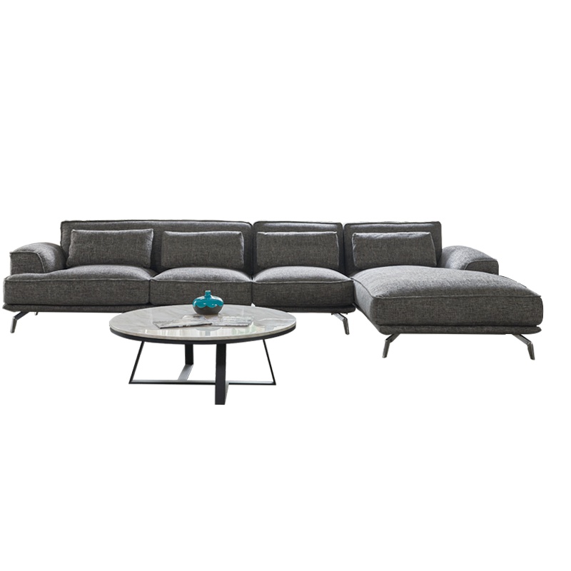 恒享家 沙发 北欧风格羽绒布艺沙发组合简约现代小户型客厅套装家具整装可拆洗 SF029