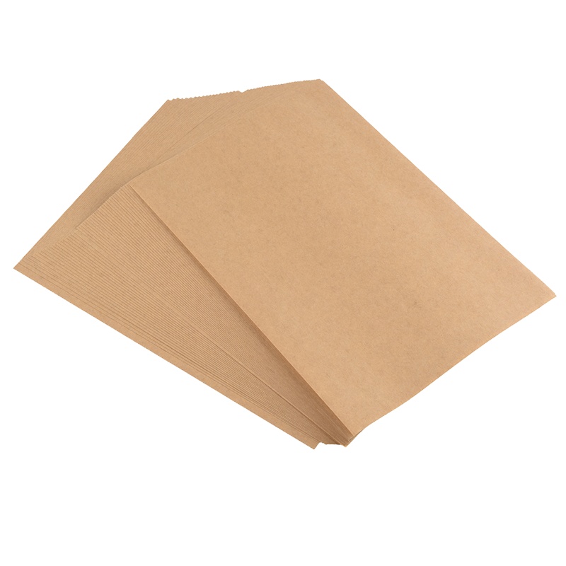 递乐 A4牛皮纸不干胶打印纸标签纸书写面喷墨激光打印撕裂可粘打印空白贴纸 A4不干胶 50张4612