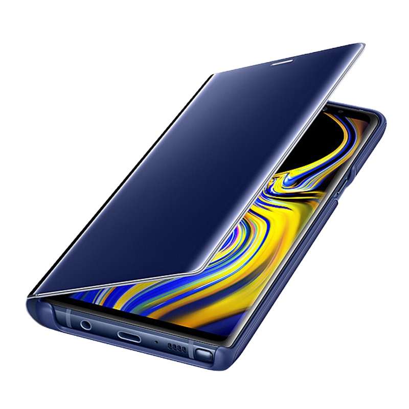 三星(SAMSUNG)盖乐世Note9原装手机壳镜面保护套 note9全包智能休眠翻盖多角度防摔支架式皮套保护壳原装正品