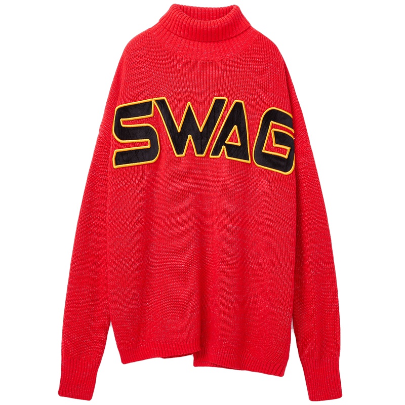 2019爱居兔秋季女装 高领设计长袖针织衫