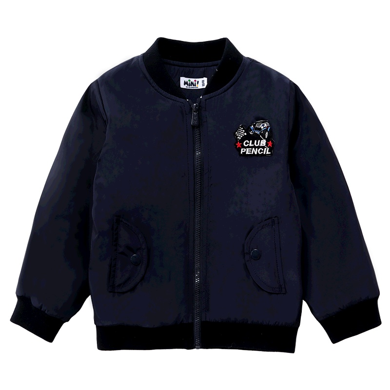 铅笔俱乐部童装2019秋装新款男童拉链外套男小童儿童加绒加厚外套