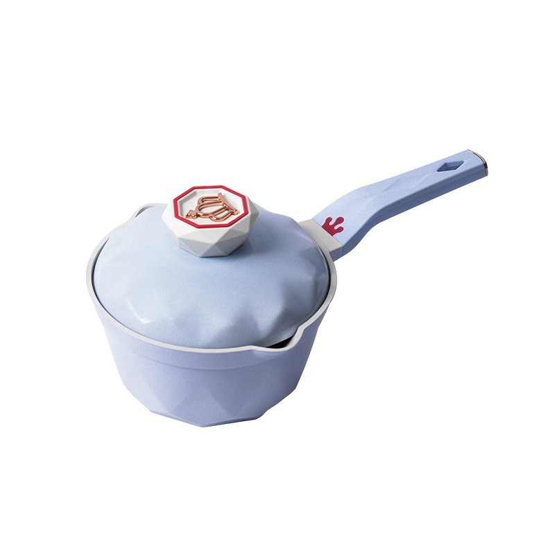 [A]帝伯朗宝宝辅食锅陶瓷奶锅不粘锅婴儿奶锅煮泡面家用热奶煎煮一体20cm 潋雾蓝