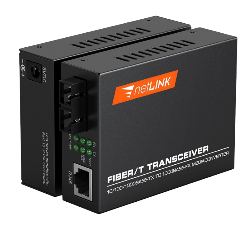 STK netLINK 光纤收发器 外置电源 HTB-GS-03 单模双纤 一对价(2个)
