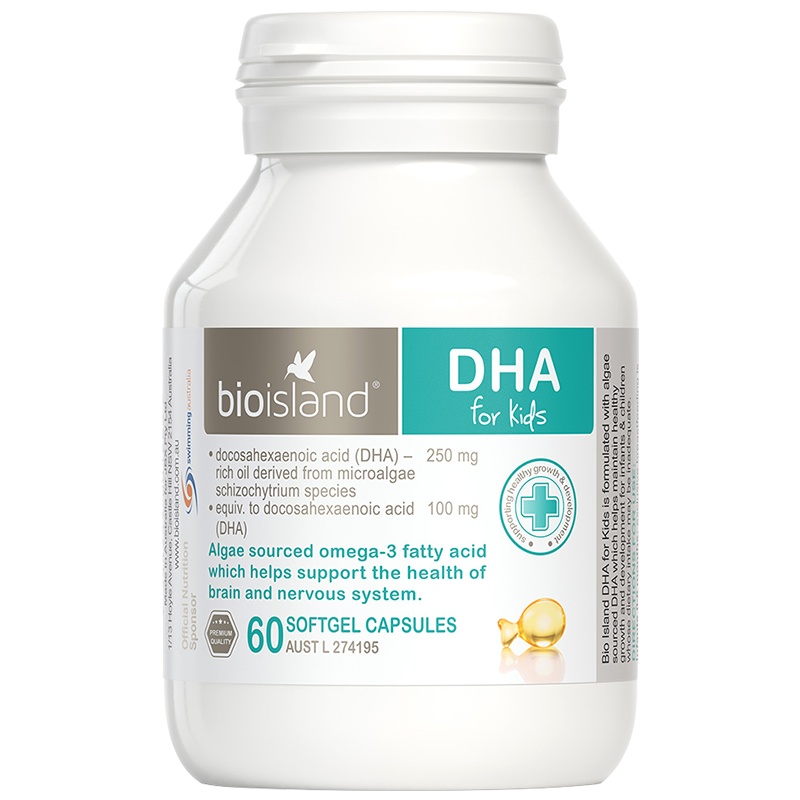 佰澳朗德 Bio Island 比奥岛 婴幼儿DHA海藻油胶囊 60粒/瓶 1个月以上 澳大利亚