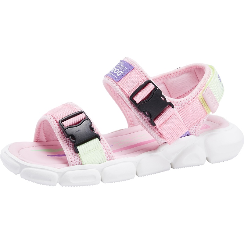 BOBDOG HOUSE 巴布豆童鞋女童凉鞋2019夏季儿童软底小女孩时尚沙滩鞋T9242