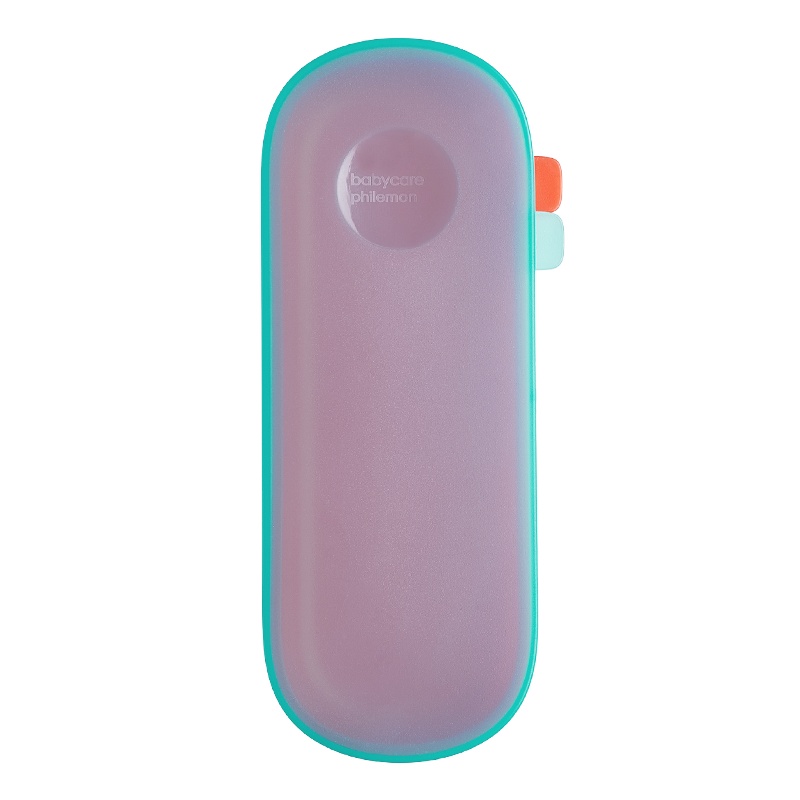 babycare婴儿勺子宝宝硅胶软勺收纳盒外出便携式新生儿辅食勺收纳贝拉红