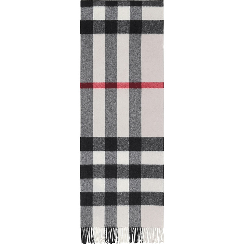 BURBERRY 博柏利 男女通用款格纹山羊绒围巾 80155501