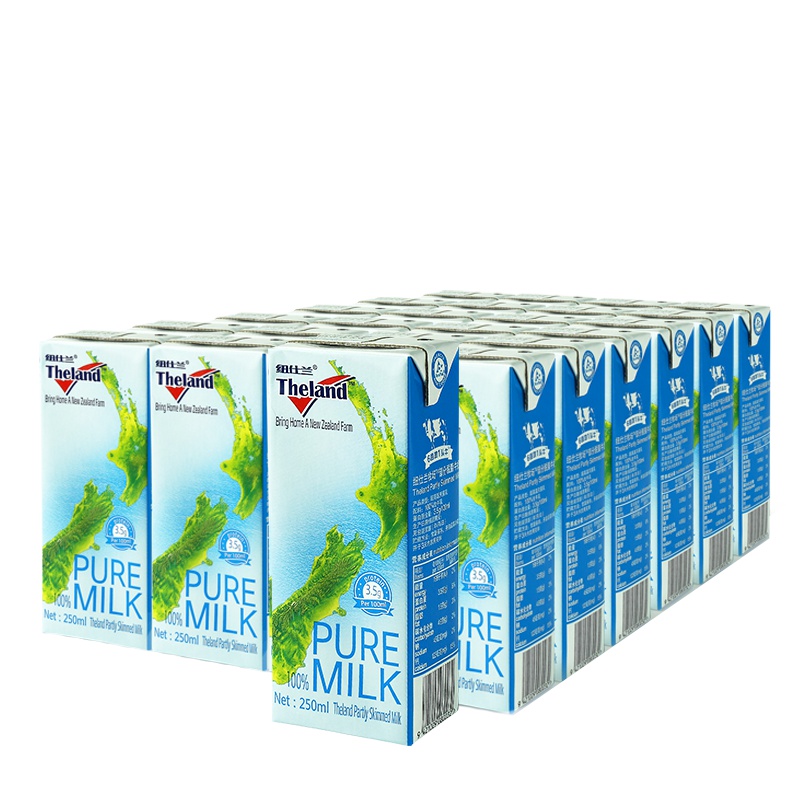 纽仕兰Theland高钙部分脱脂牛奶 3.5g蛋白质 250ml*24盒 （家庭装）新西兰进口