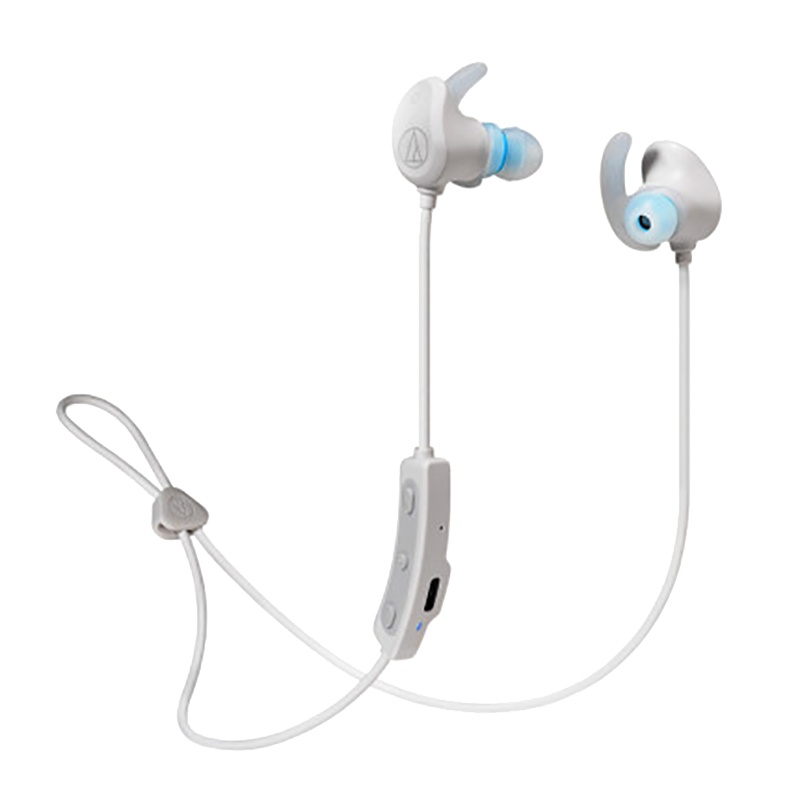 铁三角(audio-technica)ATH-SPORT60BT(白色)运动入耳防水蓝牙带麦耳机