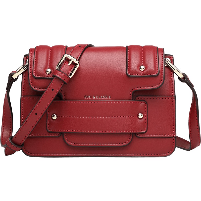 欧米OMI包包女2019冬季新款时尚百搭斜挎小包单肩包通勤包森系潮