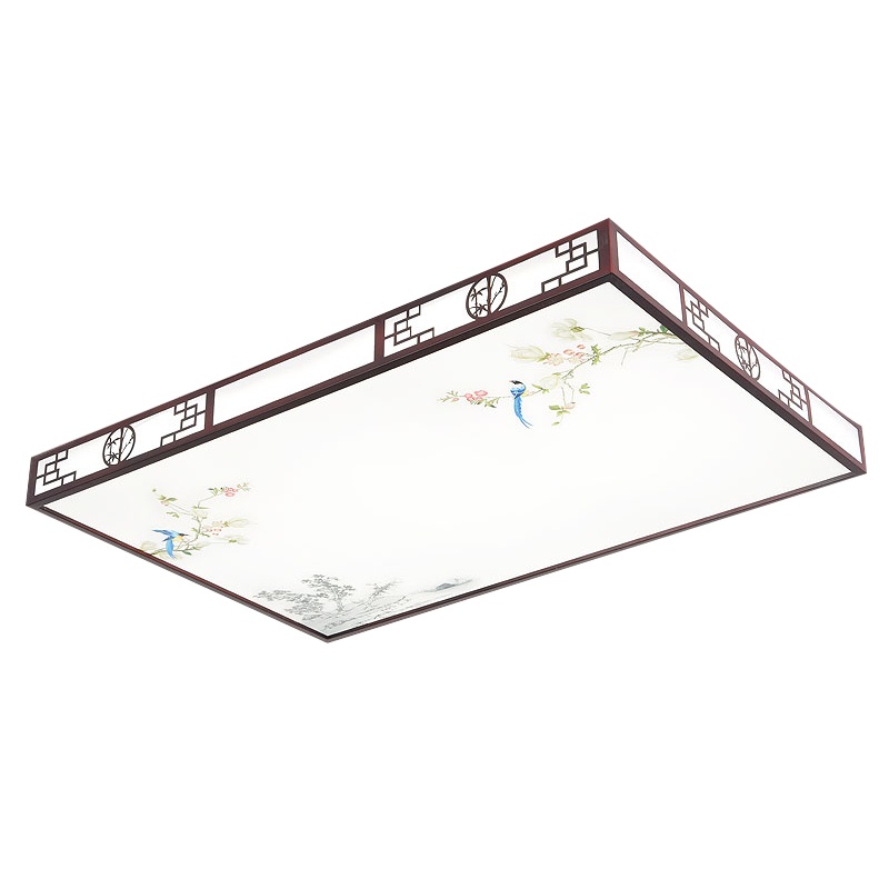 [环森]客厅灯LED新中式长方形卧室灯简约现代吸顶灯大气家用灯具套餐三室两厅两室两厅灯饰适用空间15m²-30m²