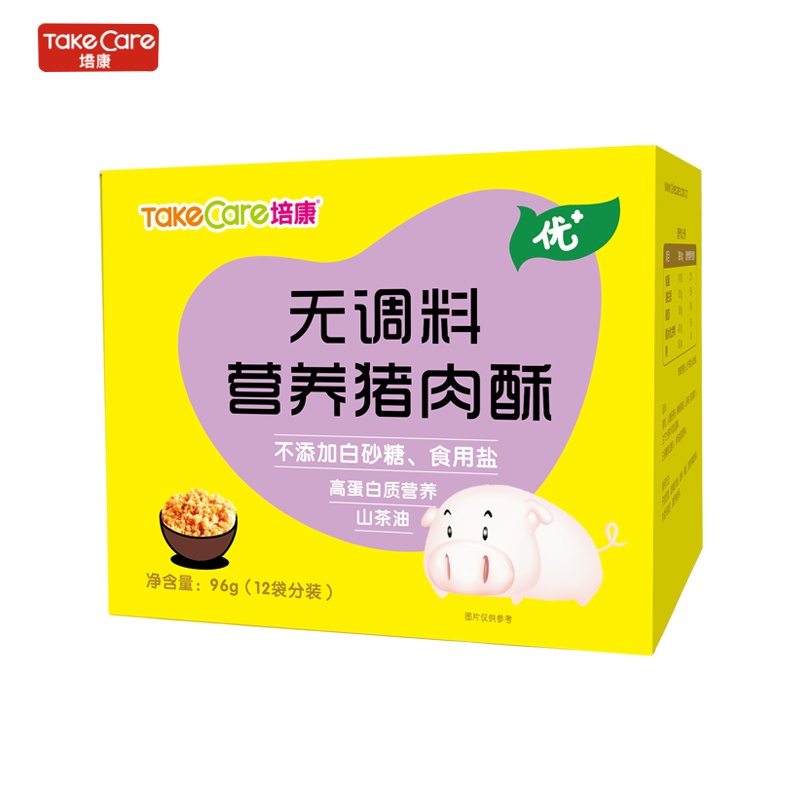 培康(TakeCare)儿童零食 宝宝肉松 高蛋白营养肉酥肉绒 无调料猪肉酥