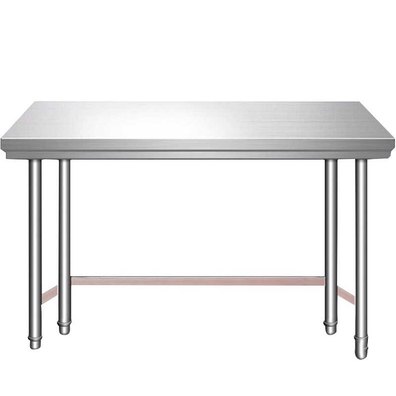 德玛仕不锈钢工作台 厨房操作台置物架商用打荷台 单层操作台1500x800x800mm(工程款304无磁不锈钢)