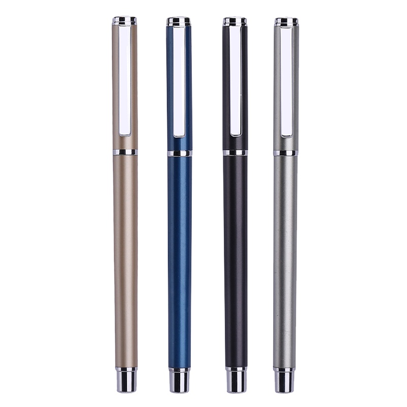 得力deliS82中性笔商务办公签字笔金属笔杆S80碳素笔水笔签字笔办公学生文具批发书写笔0.5 mm粗细