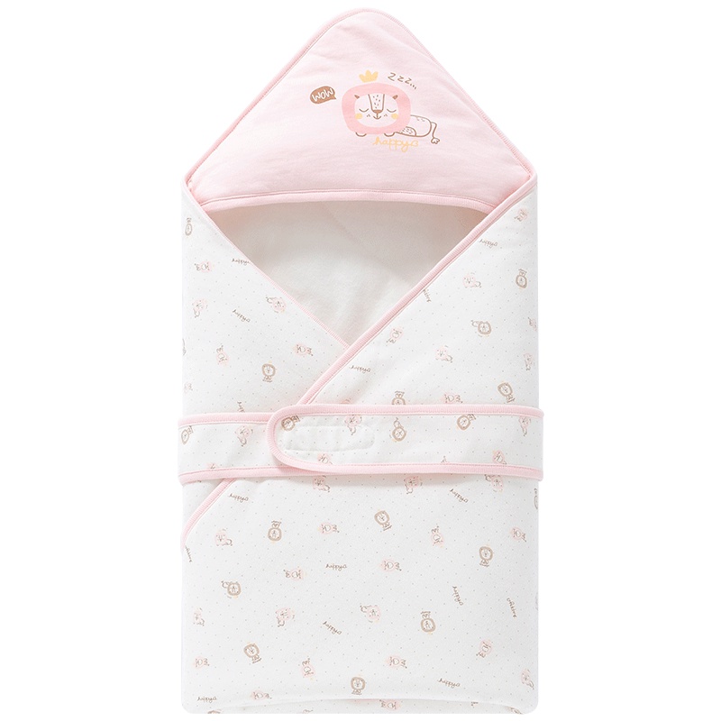 哈贝比新生儿抱毯婴儿四季薄棉保暖抱被男女宝宝包被襁褓盖毯