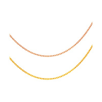 潮宏基 柔情似水 18K金项链女彩金玫瑰金O字配链