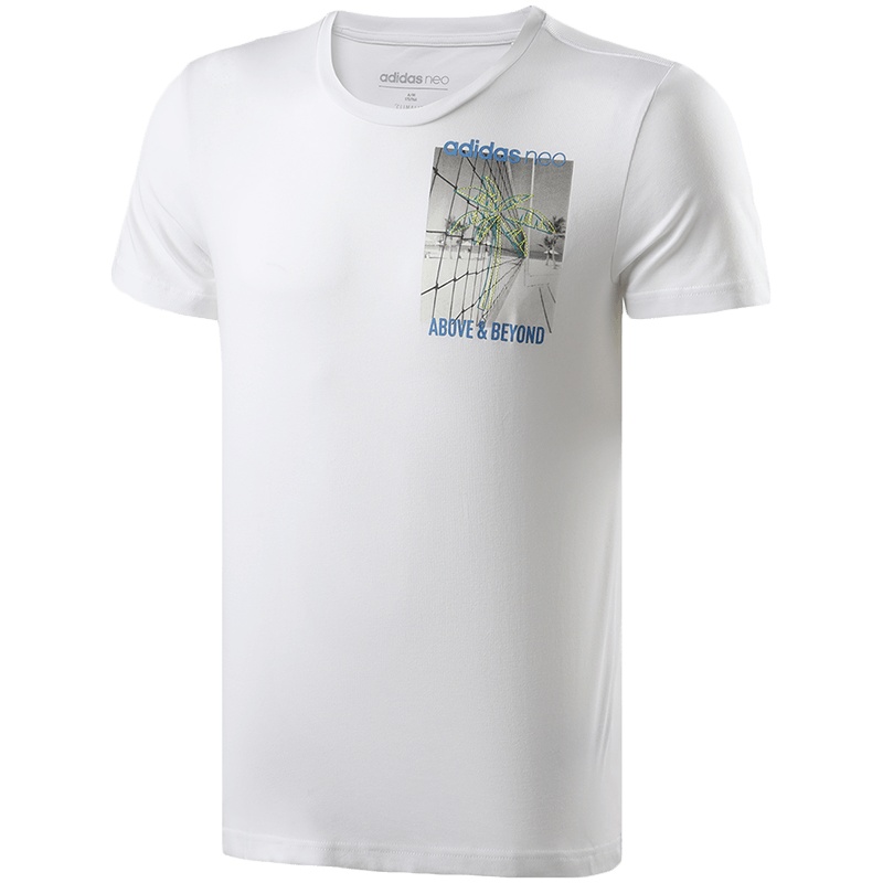 【自营】adidas阿迪达斯NEO男装运动休闲圆领短袖T恤EJ7080