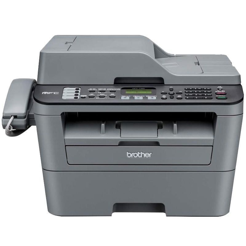 兄弟MFC-7380黑白激光多功能打印机复印一体机扫描传真机办公家用高速A4办公