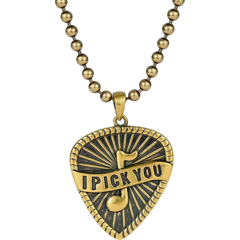 周大生x王力宏联名款黄金吊坠男女足金复古金挂坠硬金可配项链