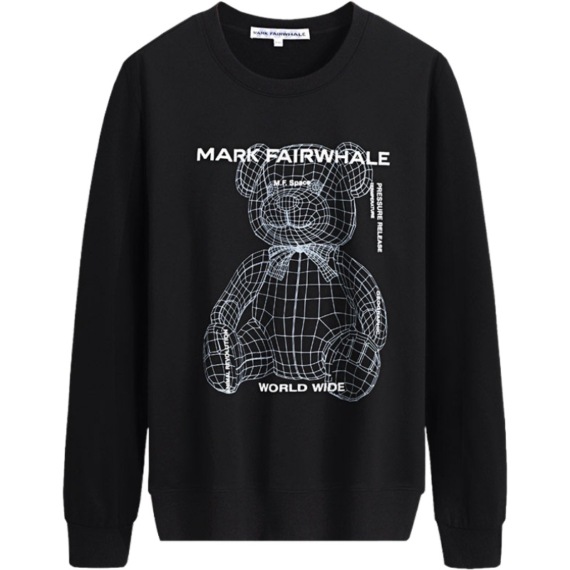 马克华菲卫衣男2020秋季新款潮牌圆领宽松断头熊小熊情侣春秋款潮