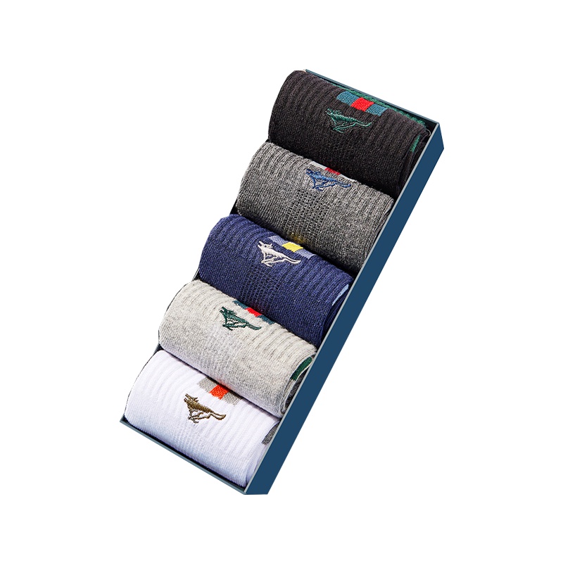 七匹狼 【抑菌】舒适透气运动休闲男士棉袜中筒纯棉袜子