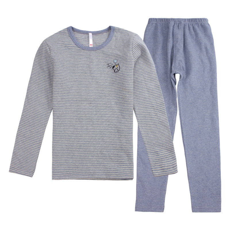 红豆（HODO）圆领男童内衣全棉男童儿童内衣系列套装