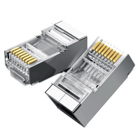 绿联水晶头六6类屏蔽超五5非屏蔽网络rj45家用千兆8芯网线连接器100个装